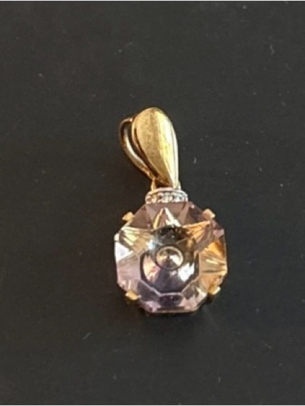 Jewelry designer Glenn Lehrer Ametrine & Diamond 10k Rose gold Pendent